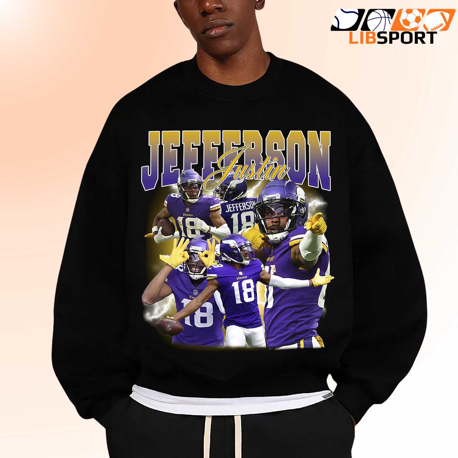Justin Jefferson T-Shirt, Nfl Football Unisex Tee, Vintage Streetwear Fan Top